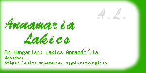 annamaria lakics business card